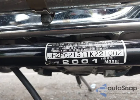 2001 Honda Shadow z USA, uszkodzony, nr VIN JH2PCT1311K221002